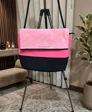 Victoria's Secret Pink and Black Neoprene Insulated Cooler Tote Bag